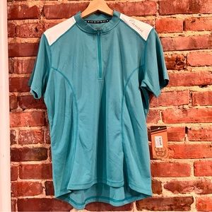 NEW Canari Women's Essential Jersey Robin's Egg Blue Size Large 1/4 Zip Pockets